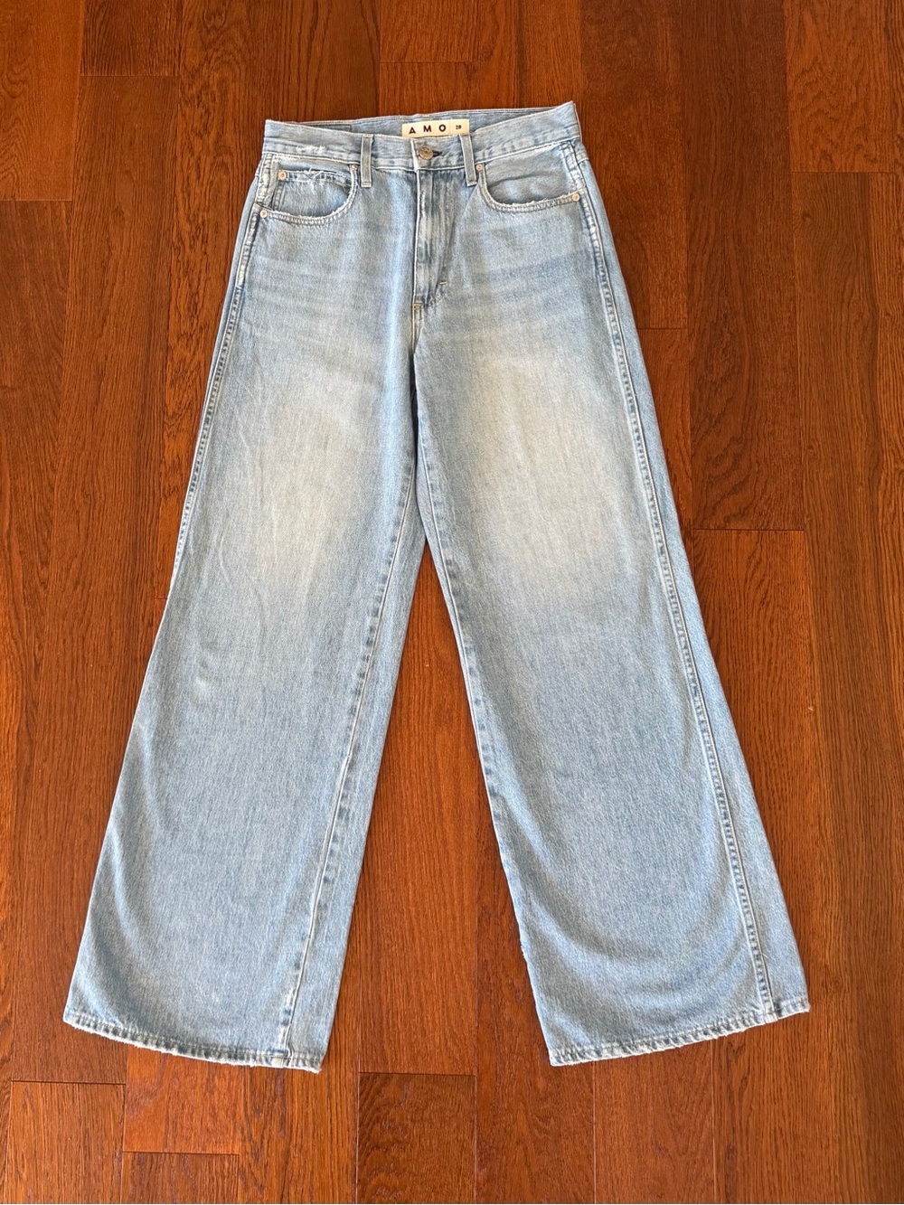 AMO Frida Wide Leg Jeans Light Medium Wash 28